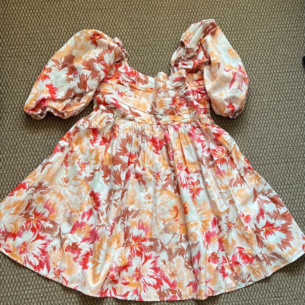 Abercrombie Puff Sleeve Floral Dress